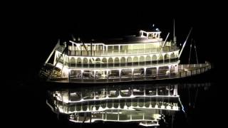 Live Steam Model Sternwheeler Liberty Belle at Night [upl. by Amitaf]