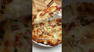 Chicken Alfredo Stuffed Cheesy Garlic Bread 😋🙌 [upl. by Kulda12]