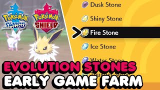 How To Farm Evolution Stones Early Game In Pokemon Sword amp Shield [upl. by Chicoine898]