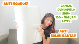 ANTI SAKIT LEHER PAKE BANTAL INI REVIEW DUNLOPILLO ERGO 100 NATURAL LATEX PILLOW [upl. by Fredrika]