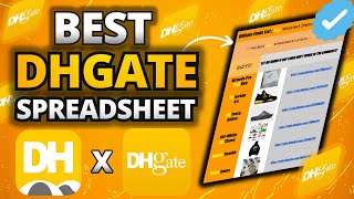 THE BEST DHGATE SPREADSHEET Trusted Vendors Only [upl. by Gladine]