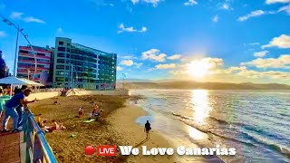 Gran Canaria LIVE 🔴 Today Las Canteras Beach Las Palmas🏖 [upl. by Hcurob]