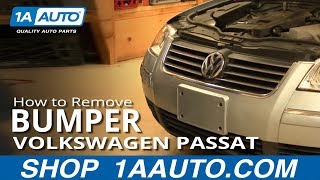 How To Remove Front Bumper 0205 VW Passat [upl. by Odama]