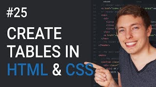 25 Table In HTML and CSS  How To Create Tables  Learn HTML and CSS  HTML Tutorial  CSS Tutorial [upl. by Mainis]