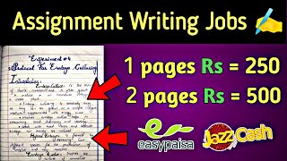 Online Assignment Writing Jobs  Handwriting Assignment Work  Earn Money Online  Work From Home [upl. by Eanehs]