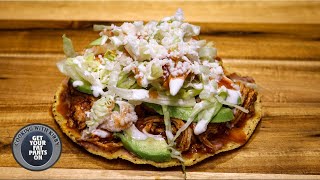 Chicken Tinga Tostadas  Tostadas de Pollo  Mexican Food [upl. by Aynatal]