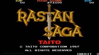 Rastan Saga 1987 Taito Mame Retro Arcade Games [upl. by Gnouhc]