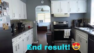 Rustoleum Cabinet Transformation  How to  Painting Kitchen Cabinets [upl. by Nnhoj603]