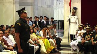 President Kovind presents Shaurya Chakra to Captain Rohit Shukla [upl. by Atekram]