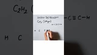 Trick to draw electron Dot structure of ethyne C2H2 class 10 [upl. by Airad]