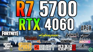 Ryzen 7 5700  RTX 4060 8GB  Tested in 15 Games [upl. by Good63]