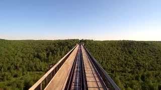 Kinzua Bridge State Park – Kinzua Sky Walk [upl. by Ateinotna]