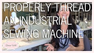 SEWING HOWTO Thread An Industrial Sewing Machine [upl. by Oicam433]