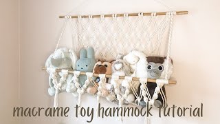 Macrame Toy Hammock Tutorial  Macrame Teddy Hammock Tutorial [upl. by Nivek]