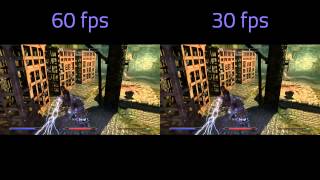 30 vs 60 fps  Framerate Comparison on Skyrim HTML5 [upl. by Ardnama]