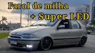 Como instalar farol de milha e super led no Palio G1 [upl. by Adirem]