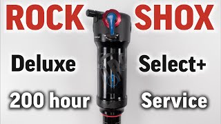 Rockshox Deluxe Select  B2 shock 200 and 50 hour full service guide for beginners YOU can do it [upl. by Martelli588]