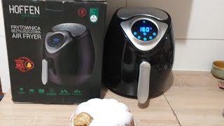 Frytownica beztluszczowa AIR FRYER HOFFEN z Biedronki pieczenie pączków Część pierwsza [upl. by Louls]