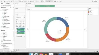 Tableau Tutorial  Donut Charts [upl. by Gwyneth902]