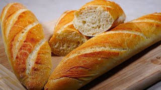 Baguette 🥖 selber backen 🇫🇷 einfach amp lecker  mit und ohne Vorteig [upl. by Hannus]