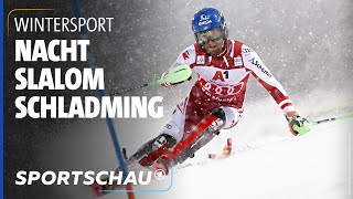 Schwarz sorgt für Heimsieg beim Nachtslalom in Schladming  Sportschau [upl. by Payson]