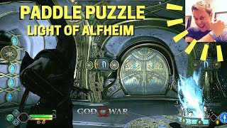 God of War Alfheim Spinning Paddle Puzzle in the Light of Alfheim Dark Temple [upl. by Siroled]