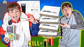 1 KILL  1 GESCHENK FÜR KLEINEN BRUDER Fortnite GEBURTSTAGS Geschenke Challenge [upl. by Mariann874]