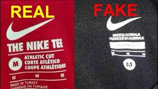 How to spot fake Nike T shirt Real vs fake comparison [upl. by Michiko750]