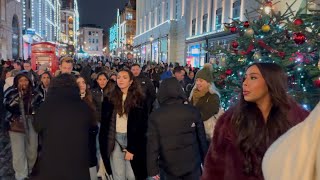 London 🇬🇧 Covent Garden Christmas walk ✨🎄✨🎄 cold wet amp windy 2024 [upl. by Arramat]