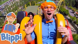 Blippi Visits A Theme Park  Learn With Blippi For Kids  Educational Videos For Toddlers [upl. by Moberg]