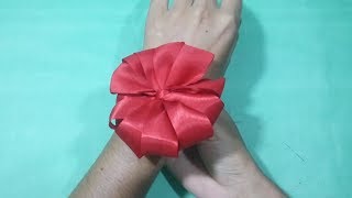 How To Make Ribbon Flowers Step By Step  DIY Satin Ribbon Flower Tutorial [upl. by Koralie945]