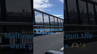 Beautiful view from the Westgate bridgeMelbourne cbd view melbourne australia skybridge [upl. by Aihsena233]