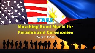 MARCHING BAND MUSIC FOR PARADES AND CEREMONIES PART ONE NO COPYRIGHT [upl. by Ivan]