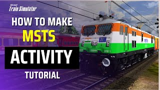 How to make Activity MSTS using TSRE5 TUTORIAL HINDI  Indian Train Simulator IRMSTSmsts trains [upl. by Kerrin628]