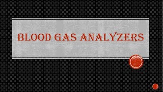 BLOOD GAS ANALYZER [upl. by Emixam]