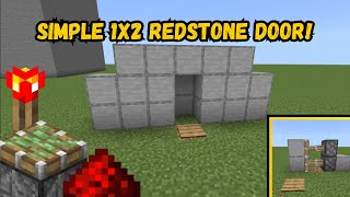 EASY Piston Door Tutorial 1x2 Bedrock and Java 121 [upl. by Enytnoel598]