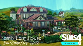 Sims 4  Family Farm House  Cottage Living  Stop Motion Build No CC [upl. by Halland]