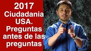 Ciudadanía USA Preguntas ANTES de comenzar el examen [upl. by Ahsam]