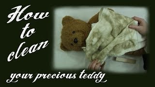 Cleaning A Vintage Collectable Or Soft Toy Teddy Bear  Alices Bear Shop [upl. by Enytsirk196]