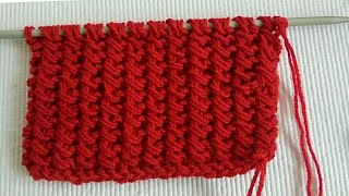 Tuniski bod  mustra za pletenje KNITTING Tutorial [upl. by Ahtaga]