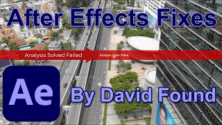 Adobe After Effects Fixes  3D Camera Tracking Analysis Solve Failed  by David Found [upl. by Arivle220]