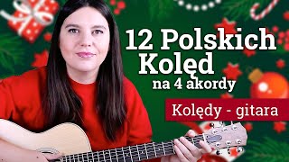 🌟12 KOLĘD NA 4 AKORDY  A D E e  z biciami🎄🎸 [upl. by Hendel]