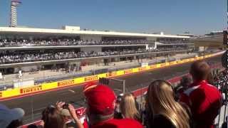 Start of Formula 1  Grandstand  Austin Texas  COTA  November 18 2012 [upl. by Iniretake]