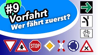 9 Vorfahrt  Vorfahrtsregeln  Fahrschule Punkt [upl. by Enilekcaj]