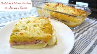 Plátano Maduro Relleno de Jamón y Queso al Horno Fácil y Rico Mis Recetas Deliciosas platanomaduro [upl. by Dyun]