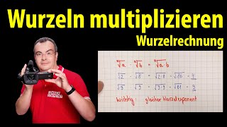 Wurzeln multiplizieren  Wurzelrechnung  Lehrerschmidt [upl. by Nerok]