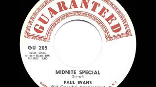 1960 HITS ARCHIVE Midnite Special  Paul Evans [upl. by Nauqyt]