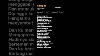 Lirik Lagu HarapanHyper Act 🎶 lagugalau virallagu shorts [upl. by Ecirtaed878]