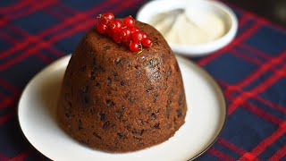 Super Easy Christmas Pudding Recipe  Plum Pudding Recipe Easy Christmas Dessert [upl. by Alyekahs]