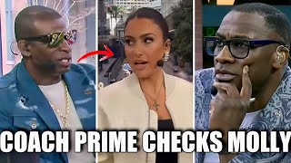 Deion Sanders Checks Molly Qerim LIVE On ESPN First Take For Banning Lavar Ball Coach Prime GOES IN [upl. by Quent50]